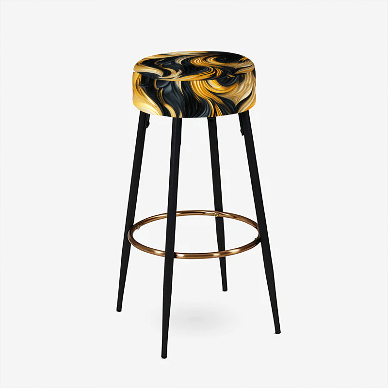 Bengals rayés - ensemble de 2 tabourets de bar abstraits