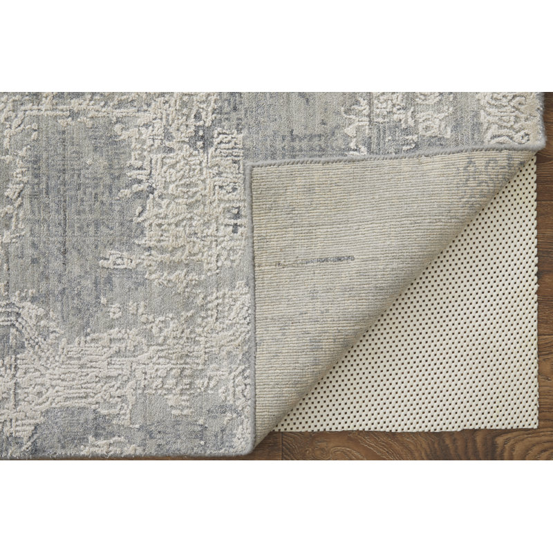 Eastfield Wool Abstract Area Rug in Gray, Rectangle 3' x 5'