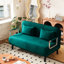 Antique Velvet Chaise Lounge For A Comfortable Living 55" Convertible Chair, With Frame & Pillow, Home Office Spaces-603287651-603287661