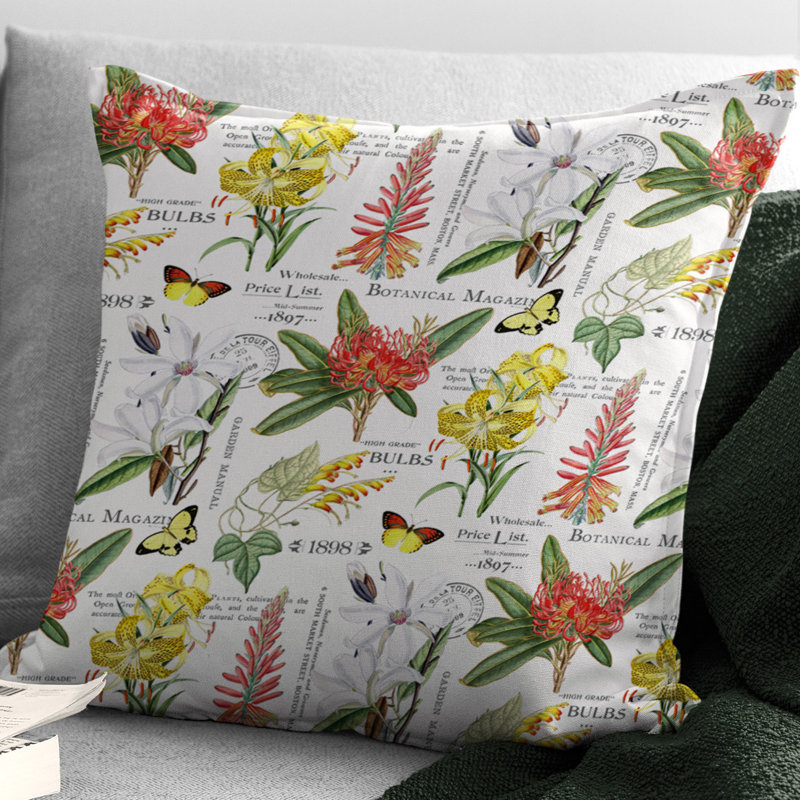 Housse et insert de coussin carré 100% coton, 20 po x 20 po