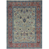 Wool Oriental Area Rug in Gold/Rust/Blue