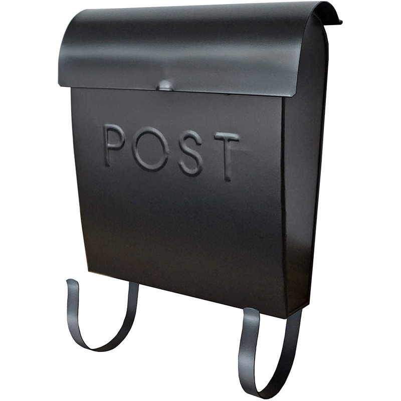 Boîte aux lettres murale poteau Euro, Noir