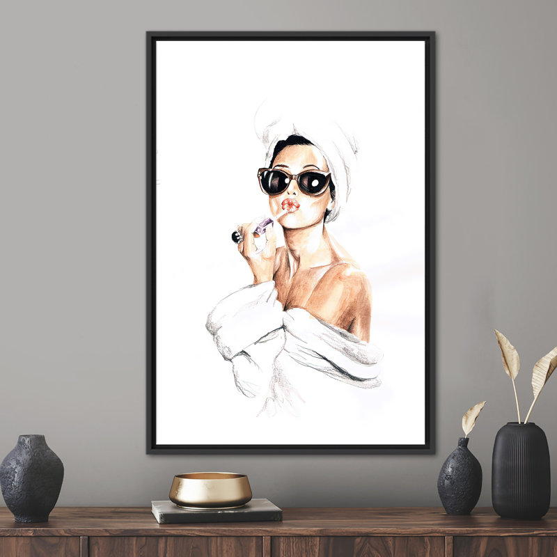 Print on Canvas, 20 cm H x 30 cm W, Black Floater Framed