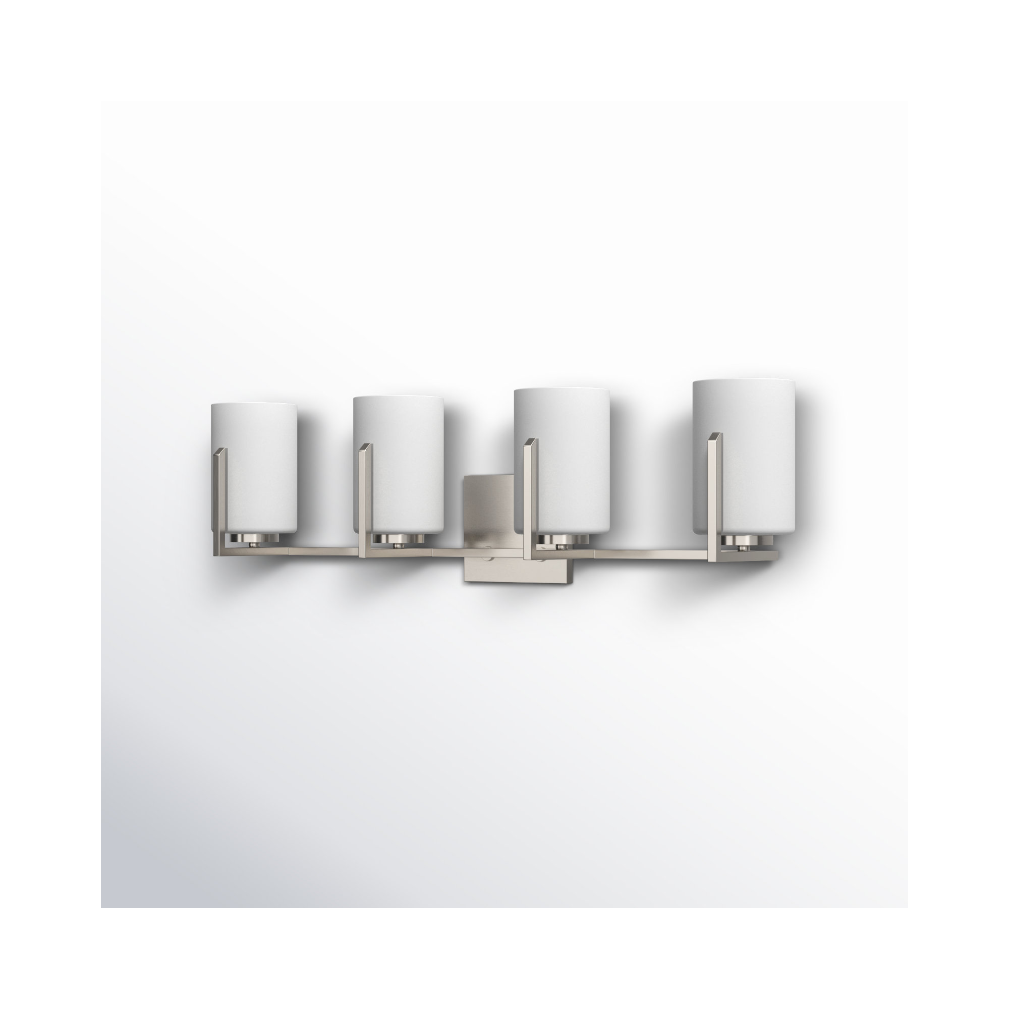 Ronsie 29.75" W 4-Light Dimmable Steel Vanity Light , Satin Nickel