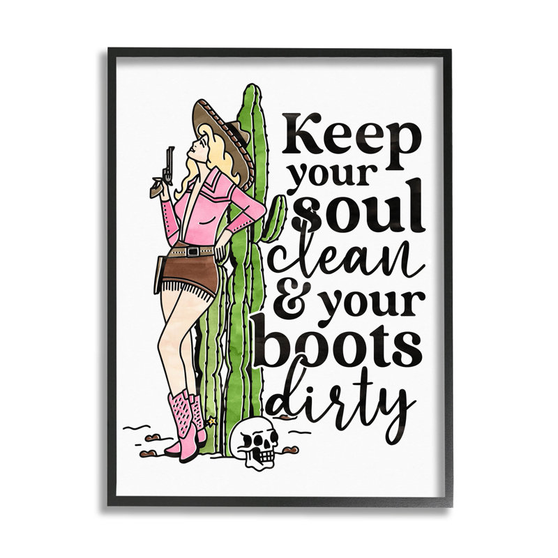 «Keep Soul Clean & Bottles» par Erica Billups, Giclée encadrée noir minuit, H 14 po x l 11 po x P 1,5 po
