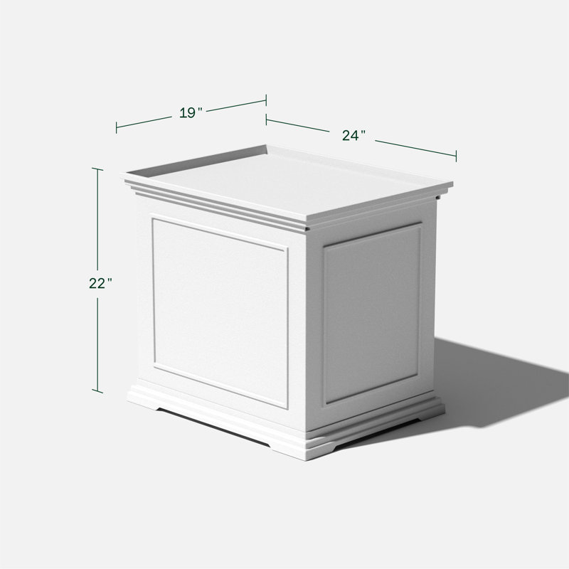 Table d'appoint d'extérieur rectangulaire L 24 po x l 19 po Brixton Series, Blanc, Individual