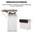Farmhouse Kitchen Island With Drape Of Beads – Rolling Kitchen Cart On Wheels, 3 Doors & 3 Drawers, Drop Leaf & Power Outlet-352695209