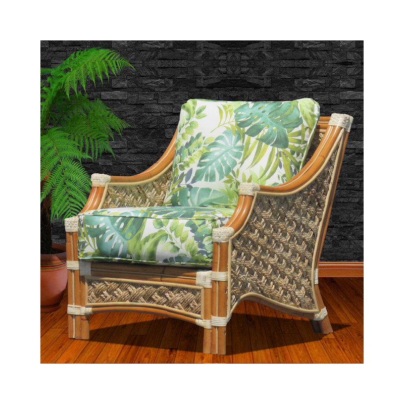Schmitz Upholstered Armchair, Tropical Polyester