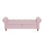 Banc de lit en velours rose-1867427249
