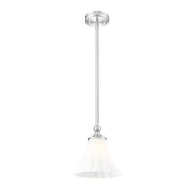 8 inch Brushed Nickel 1 Light Pendant