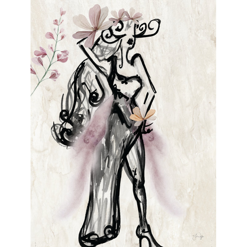 «Royally Glamourous Flowing Hair On Canvas» par Yass Naffas Designs, reproduction, H 12 po x l 8 po