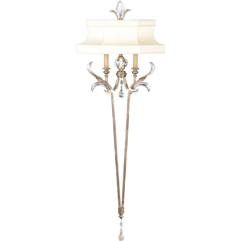 Beveled Arcs 2 - Light Wallchiere, Muted Silver Leaf