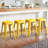 Kohki 24" Counter Stool Metal Bar Stools Counter Height Barstools Backless Indoor/Outdoor Bar Stools Kitchen Counter Stools Chairs(Set of 4)-1521817817-1521817820