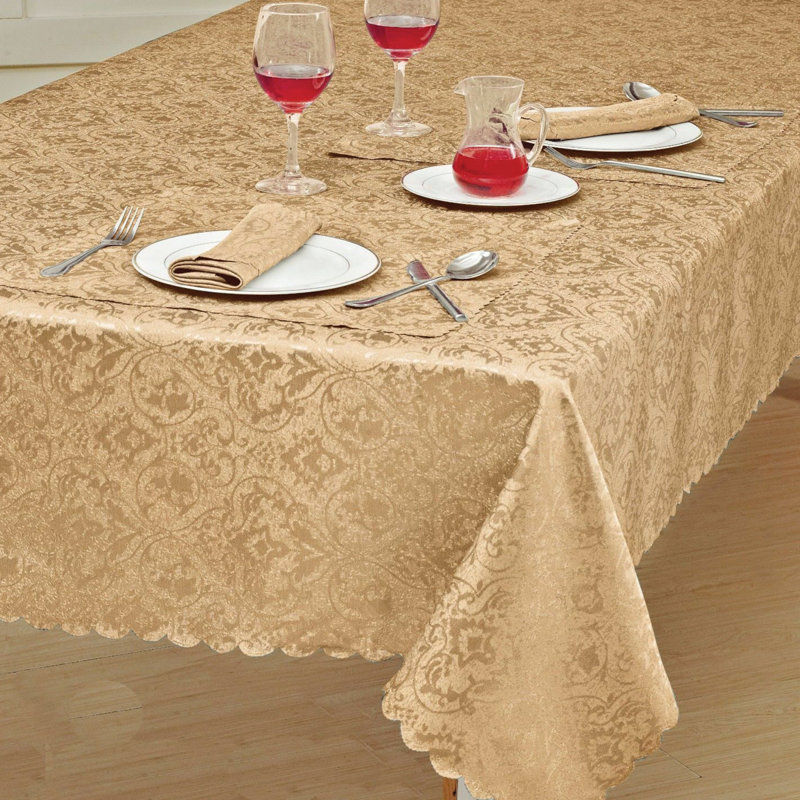 New Damask Jacquard Table Runner, 33cm W x 183cm L, Black