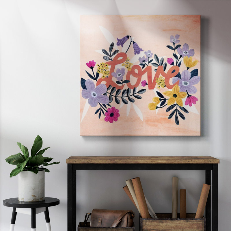 Toile tendue Bloomin 'Love I-Premium Gallery - prête à être accrochée