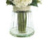 Traditional Thistle Hydrangea and Lilac Arrangement in Glass Vase with Rope Accent-83631000