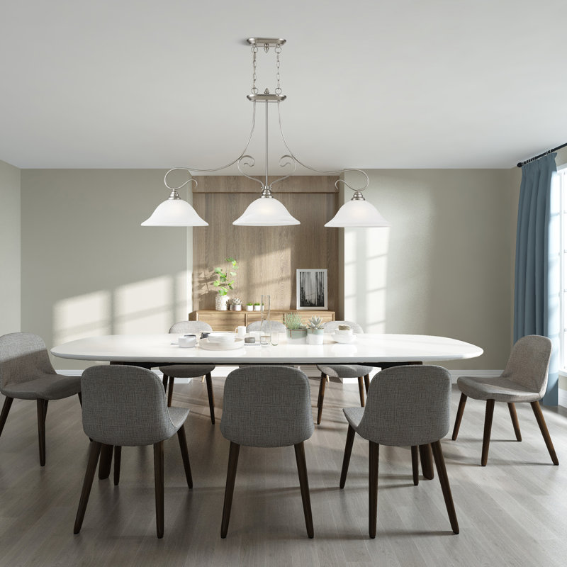Aquala 3 - Light Kitchen Island Pendant, Brushed Nickel