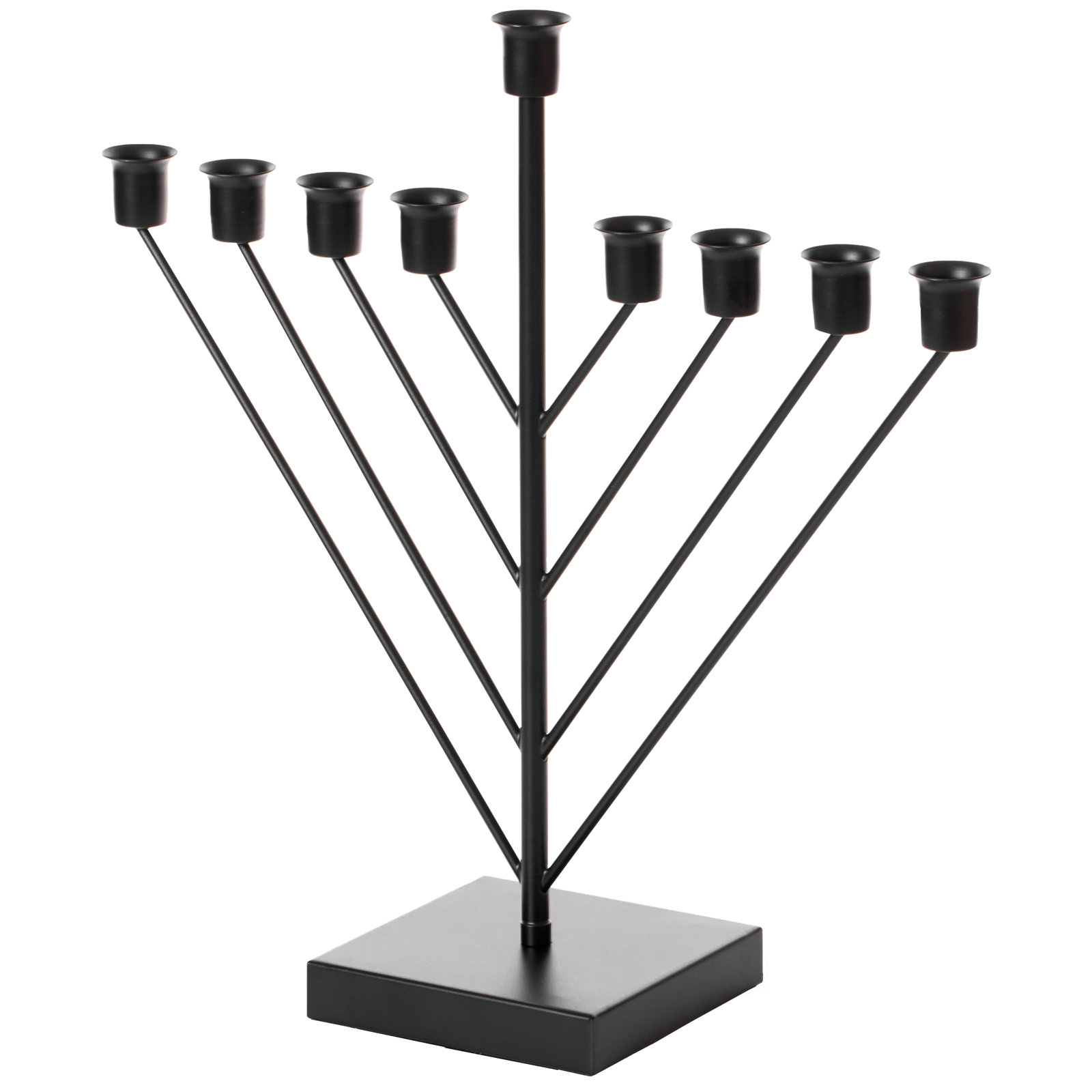 Chabad 9-Branch Electric Chanukah Menorah, Black