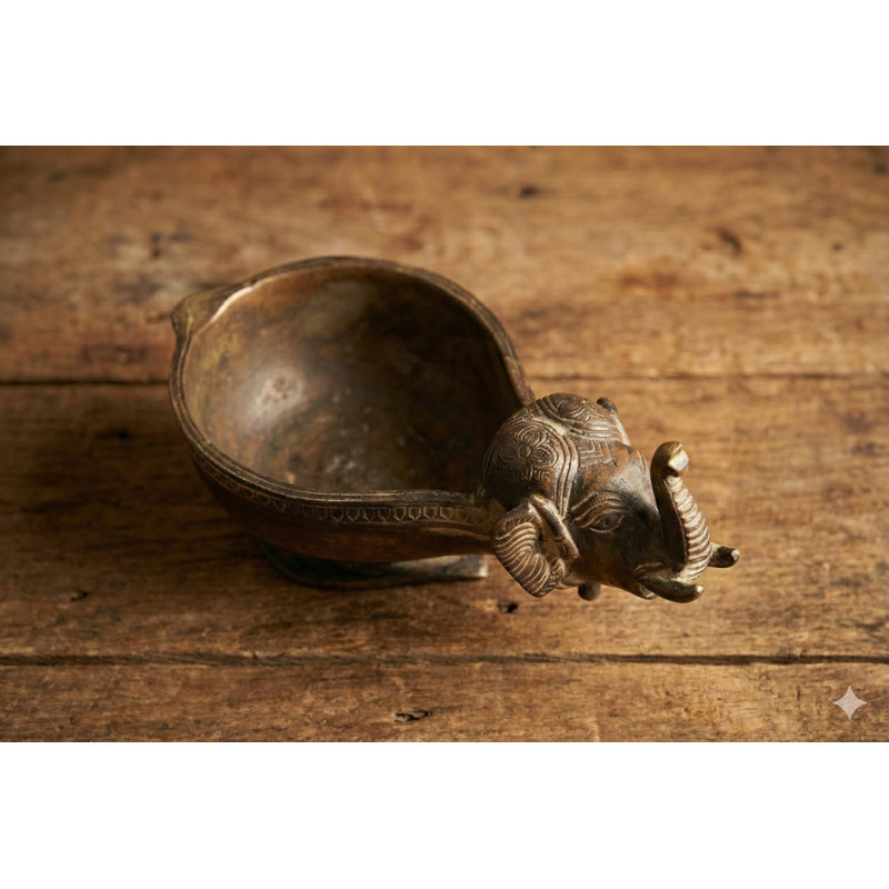 Metal Lamp Base Lamp, Antique Brown