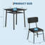 Ensemble de table de salle à manger 3 pièces pour 2 personnes, support de rangement, chaises rembourrées, ensemble de salle à manger d'appartement-904635051