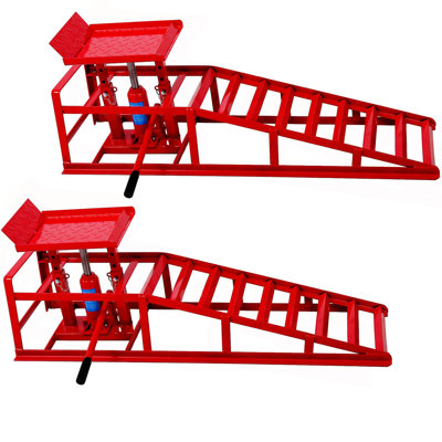 Auto Car Truck Service Ramps Lifts, Garage Car Lift Hydraulic Ramps Black 5 Ton,Automotive Hydraulic Lift Repair Frame Lift(2 Pack)