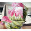 Tulipes dans une rangée - coussin à imprimé floral-29882210-29882213