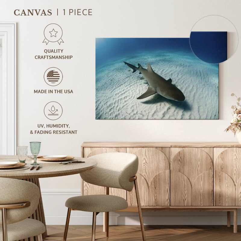 Brampt Lemon Shark Over The Seabed, 34" H x 51" W