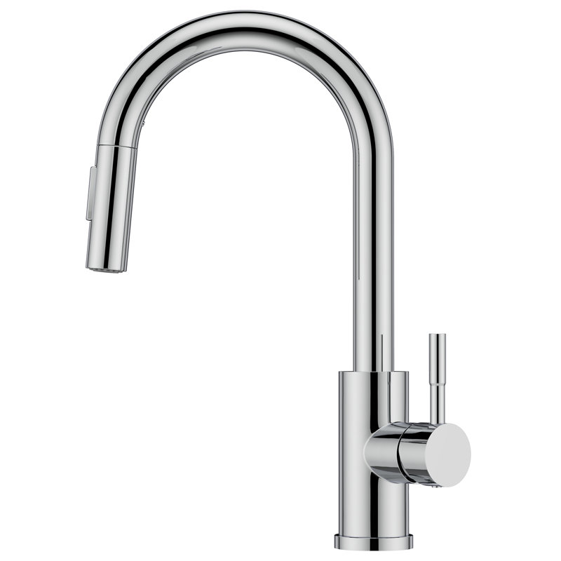 Pull Down Spray Single Lever Kitchen Tap, Chrome