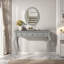 Meuble-lavabo de luxe avec miroir ovale, 3 tiroirs et sculptures complexes -1058970674