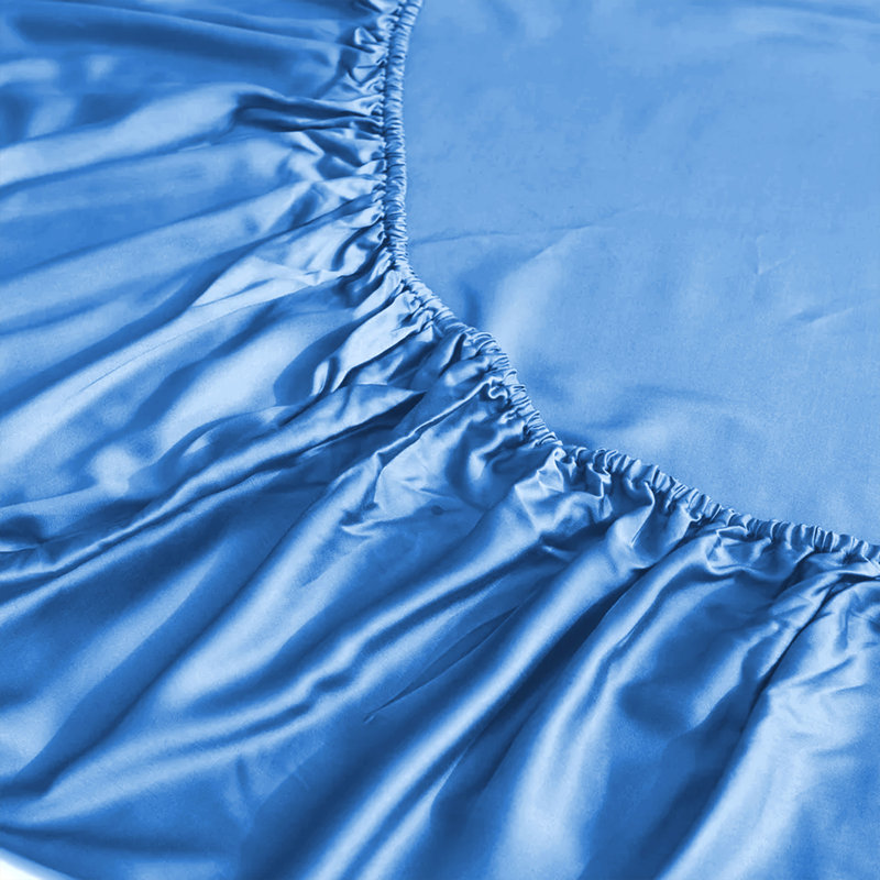 Lall Microfibre Brushed 25cm Deep Fitted Sheet, Super King (6'), Light Blue