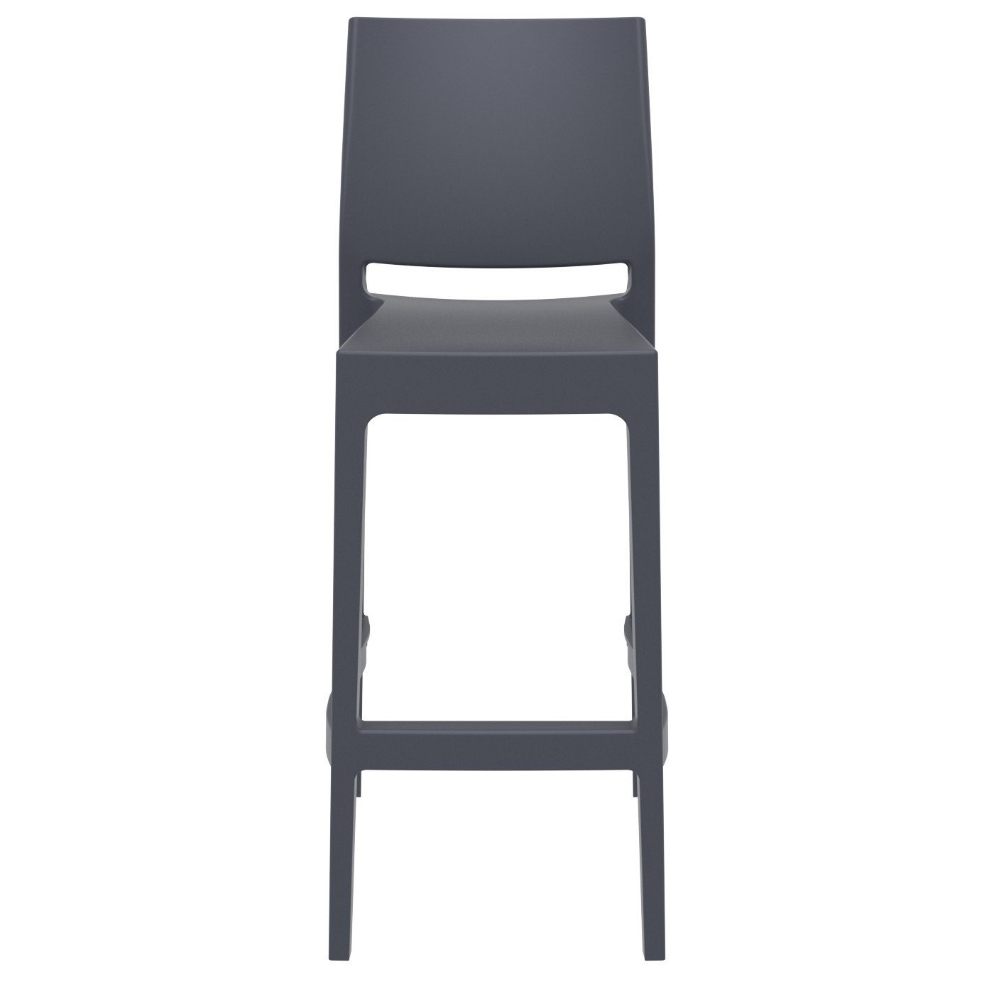 Adrienne Outdoor Bar Stool, Dark Gray, 29.5"