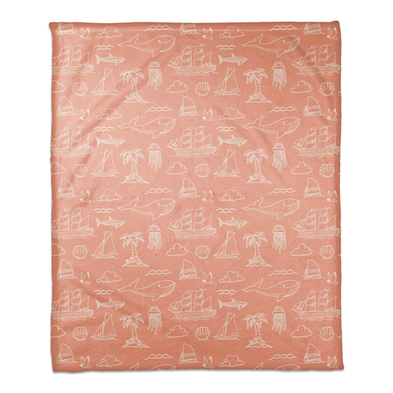 Hand Woven Throw Blanket, Orange