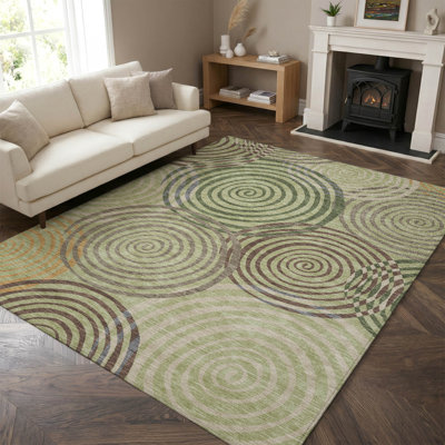 Premium Machine Washable Mayfield AMF2435 Geometric Rug