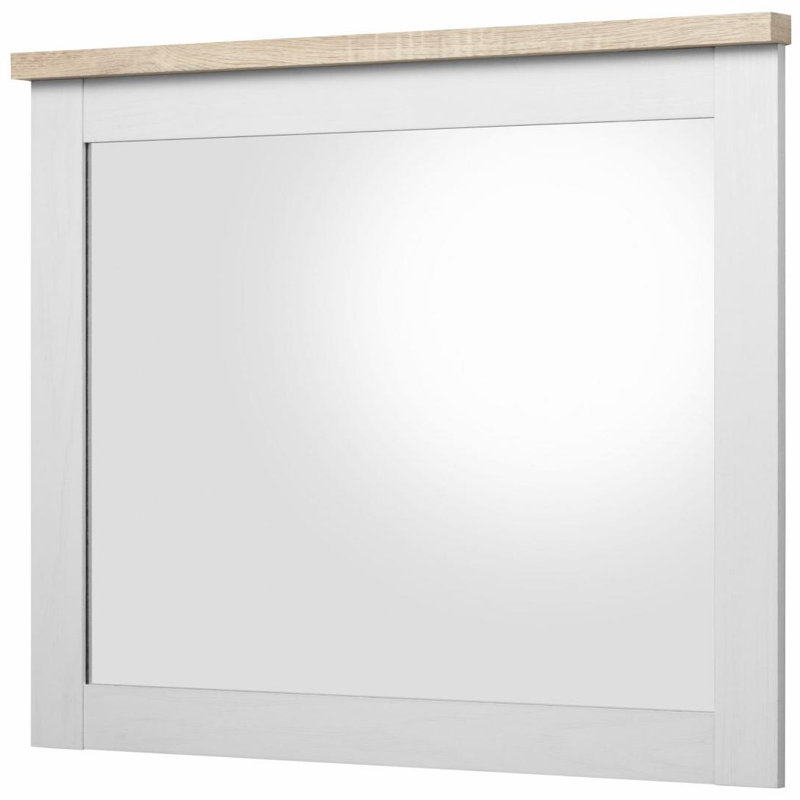 Harry Bathroom Mirror, White / Oak