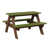 Kiwi Green Top/Antique Mahogany Base