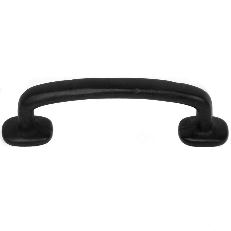 Matte Black Industrial Rustic Bar Handle Pull with Mounting Hardware