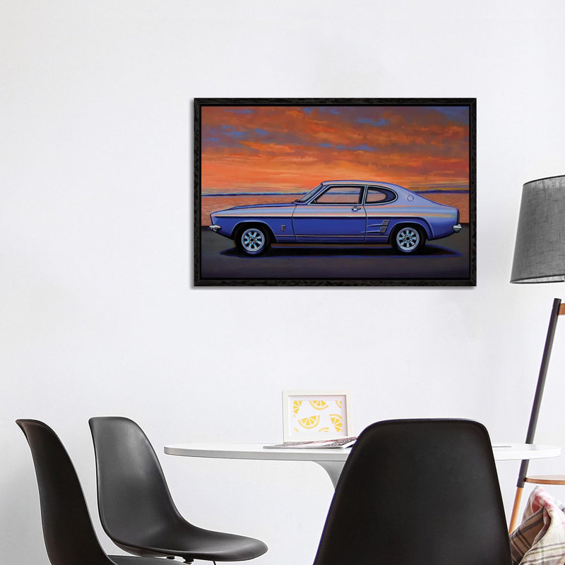 Ford Capri 1969 by Paul Meijering - Floater Frame Gallery-Wrapped Canvas Giclée on Canvas