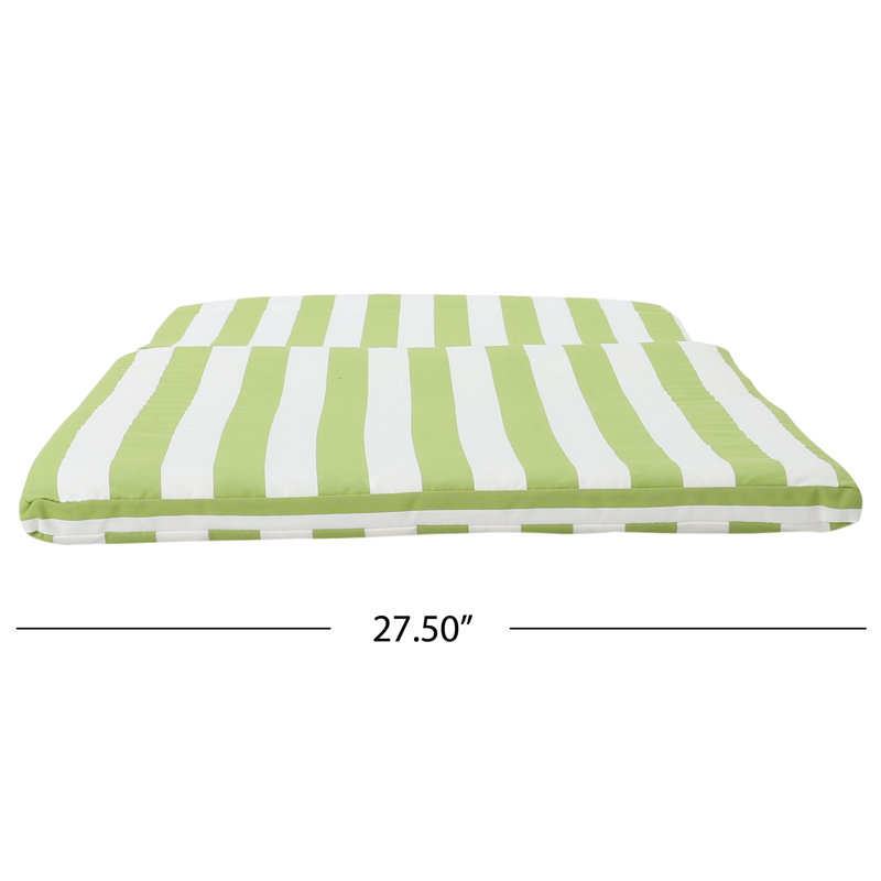 Coussin de dossier d'extérieur, Vert/blanc, 1