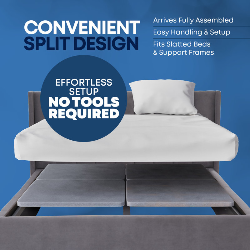 California King Split Bunkie Board - 1.5" Thick Mattress Support Panel, Fully Assembled