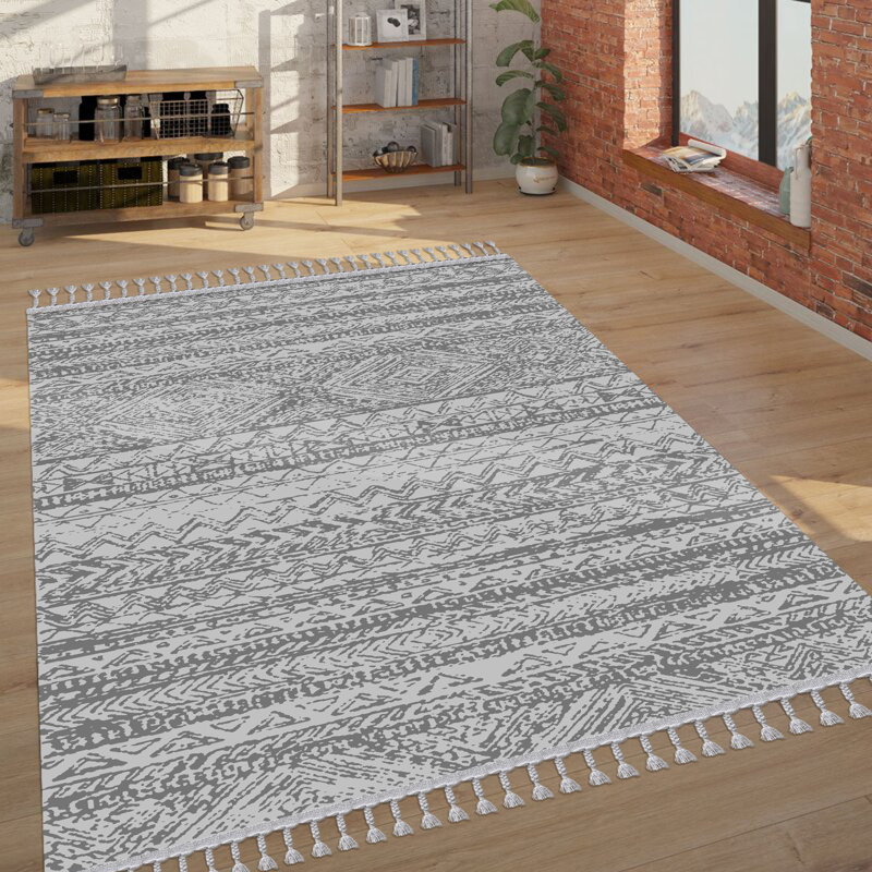 Cotton Chevron Indoor Rug, Rectangle 3'11" x 3'3"