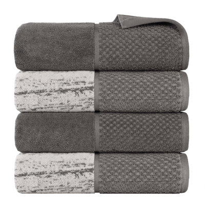Serviette de bain en coton jacquard Lodie