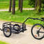 Remorque de cargaison de vélo Aosom, remorque de vélo, chariot de chariot de vélo robuste, rangement compact pliable, avec attelage universel, roues de 16 po, capacité de 88 lb, noir