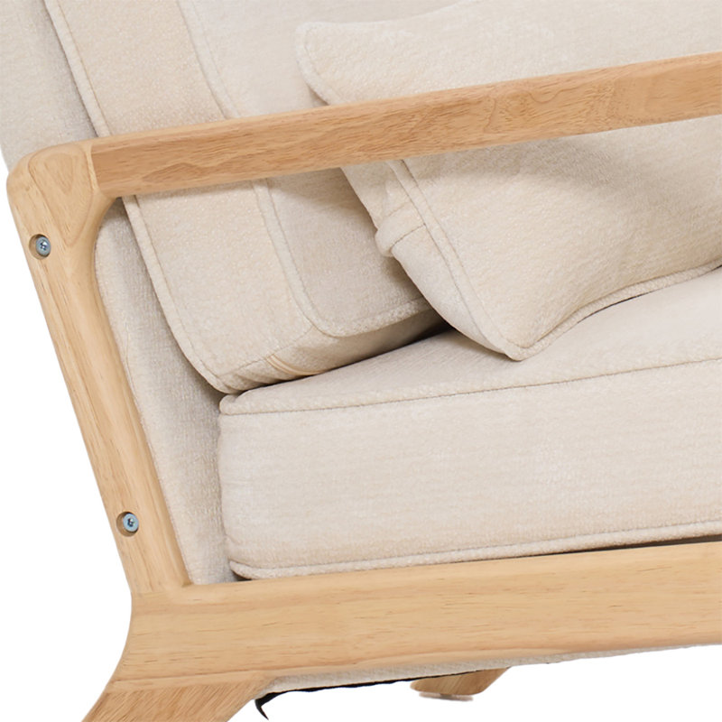 Chaise rembourrée Chenille, Bois, Vert foncé