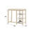 Nyssa Buttermilk Finish 3Pcs Counter Height Set