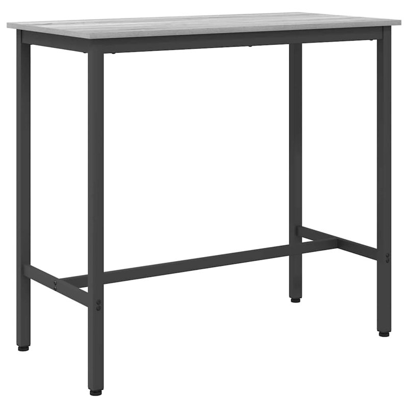 Metal Base Dining Table, Grey Sonoma, 90.5cm H x 100cm W x 50cm D