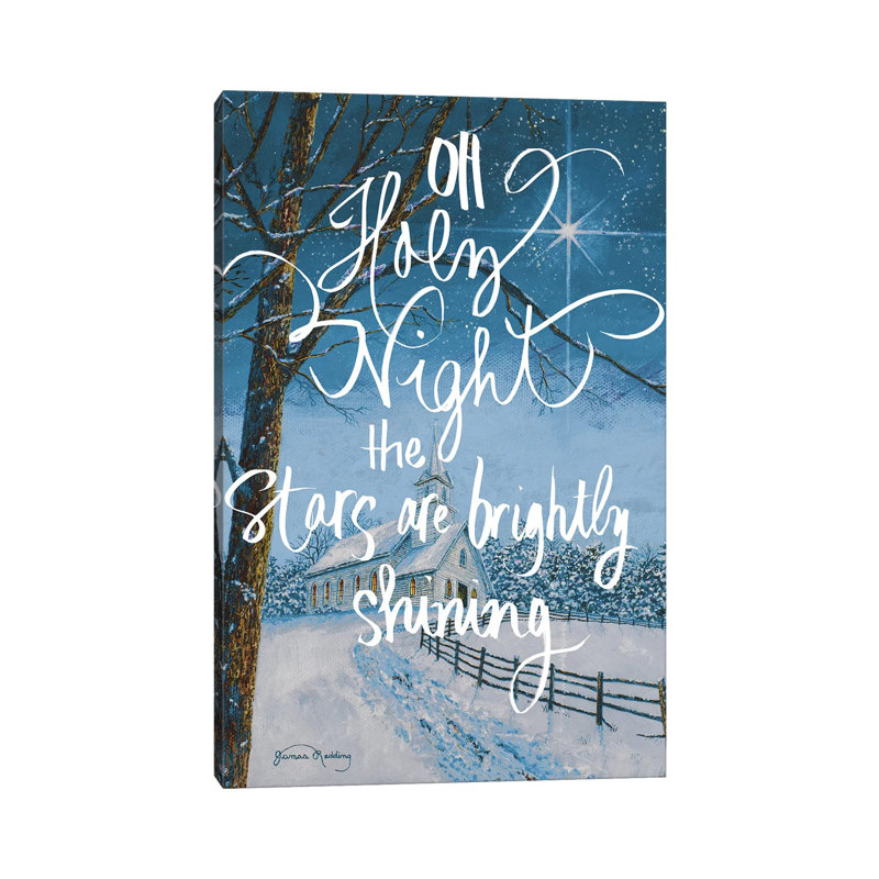 Oh Oh Night par James Redding - peinture sur toile tendue, H 26 po x l 18 po x 1,5 po