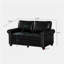 Causeuse de salon en similicuir noir-387984900-387984902