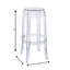Dunminning 29.5" Modern Clear Acrylic Bar Stool, Transparent Ghost Stool for Kitchen Island & Backless Pub Height Seat-1575726787