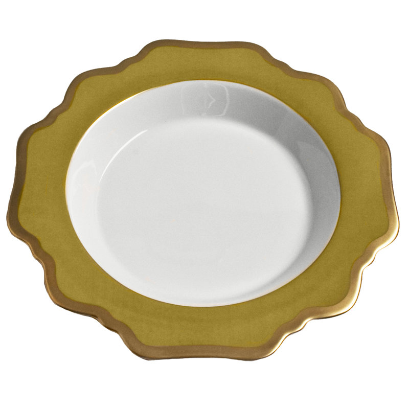 Annas Palette Porcelain Serving Bowl, Meadow Green