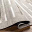 Tapis rayé fabriqué à la main Giselle en gris / blanc / brun-731228087